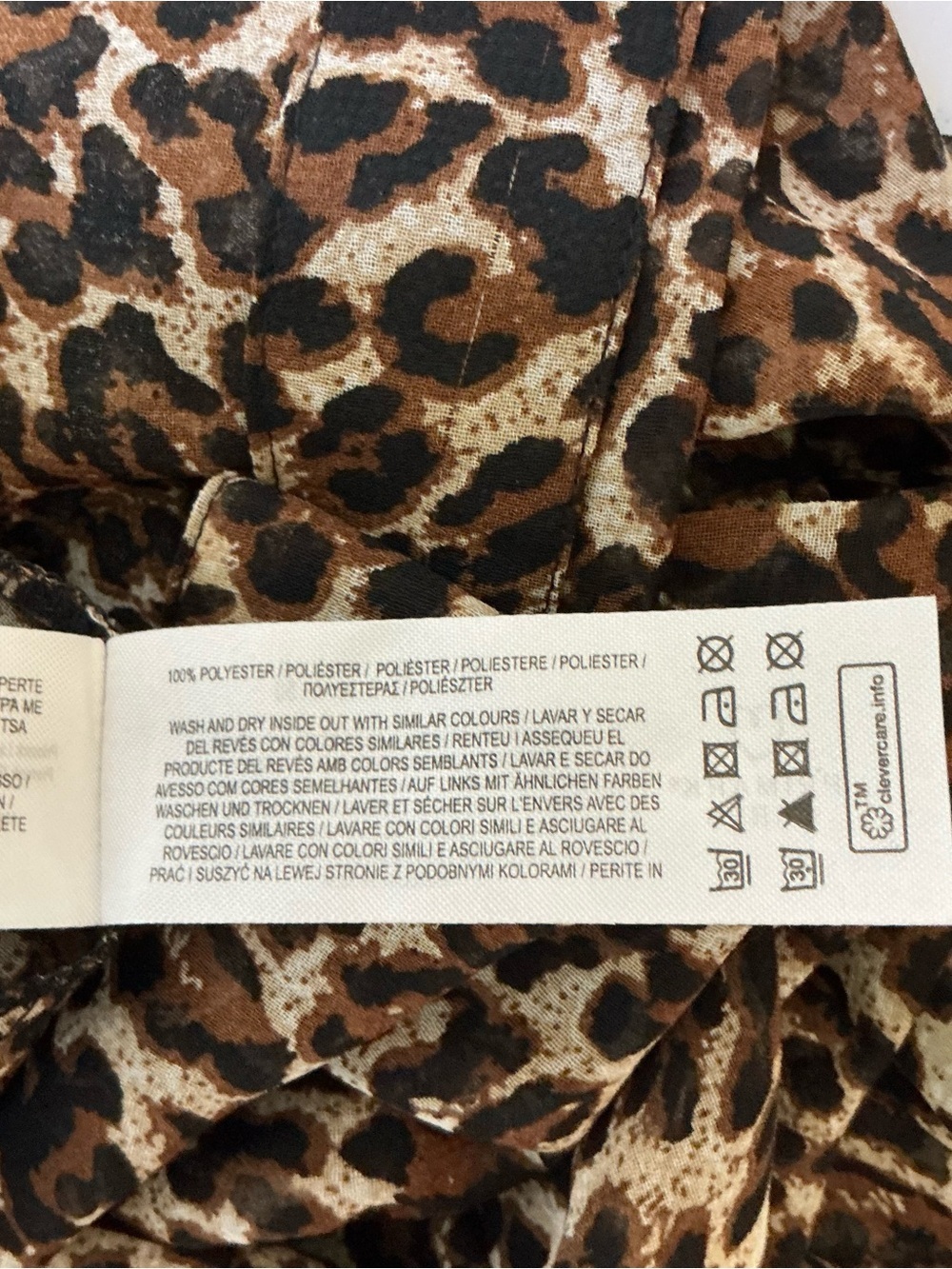 Primark Brown Leopard Tie-Neck Blouse - Picture 5 of 5